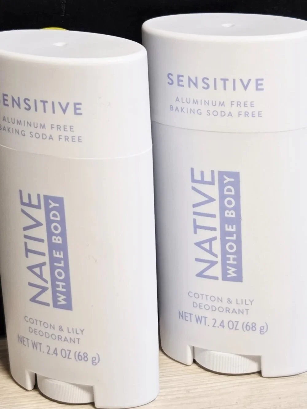 Native Sensitive Whole Body Deodorant Aluminum Free Cotton & Lily Scent 2 pack